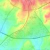 Topografische kaart Nekaa, hoogte, reliëf