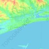 Topografische kaart Gulfport, hoogte, reliëf