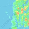 Topografische kaart Haugesund, hoogte, reliëf