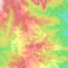 Topografische kaart Pardielas, hoogte, reliëf