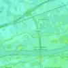 Topografische kaart Ooij, hoogte, reliëf