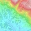 Topografische kaart Montaner, hoogte, reliëf