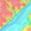 Topografische kaart Les Mazères, hoogte, reliëf