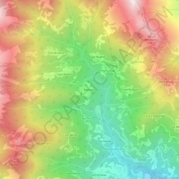 Topografische kaart Ritornato, hoogte, reliëf