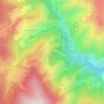 Topografische kaart Talau, hoogte, reliëf
