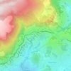 Topografische kaart La Lauve, hoogte, reliëf