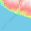 Topografische kaart Zaragosa, hoogte, reliëf