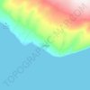 Topografische kaart Thule, hoogte, reliëf