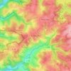 Topografische kaart Scheuren, hoogte, reliëf