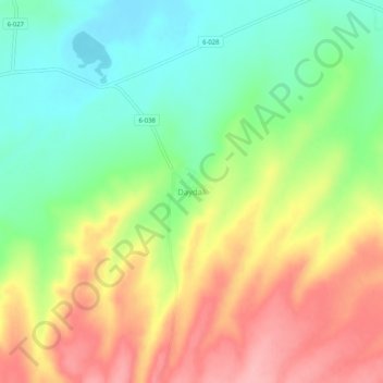 Topografische kaart Daydalı, hoogte, reliëf