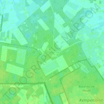 Topografische kaart Gorp, hoogte, reliëf