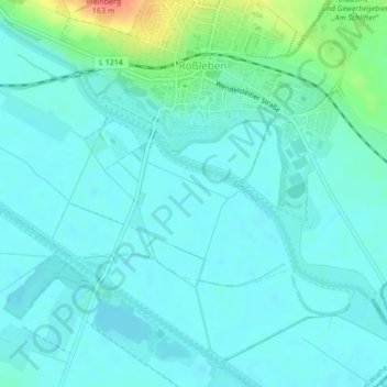 Topografische kaart Wörl, hoogte, reliëf