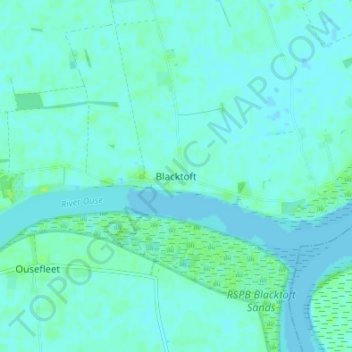 Topografische kaart Blacktoft, hoogte, reliëf