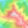 Topografische kaart Pico Pandial, hoogte, reliëf