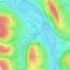 Topografische kaart Talybont-on-Usk, hoogte, reliëf