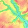Topografische kaart Vallière, hoogte, reliëf