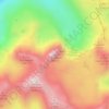 Topografische kaart Pico Anayet, hoogte, reliëf