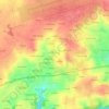 Topografische kaart Le Ménez, hoogte, reliëf