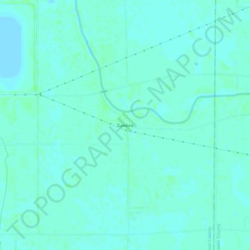 Topografische kaart Zumbro, hoogte, reliëf