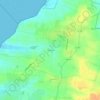 Topografische kaart Les Salles, hoogte, reliëf