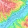 Topografische kaart Vérenay, hoogte, reliëf
