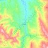 Topografische kaart Andes, hoogte, reliëf