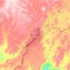 Topografische kaart Măng Đen, hoogte, reliëf