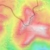 Topografische kaart Zla Kolata / Kollate e Keqe, hoogte, reliëf