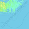 Topografische kaart Morgan Island, hoogte, reliëf