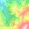 Topografische kaart Abourghès, hoogte, reliëf