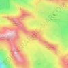 Topografische kaart Monte Brancetta, hoogte, reliëf