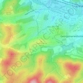 Topografische kaart Lammersbrink, hoogte, reliëf