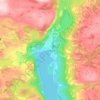 Topografische kaart Ljosland, hoogte, reliëf