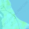 Topografische kaart Currituck, hoogte, reliëf