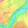 Topografische kaart Tiefenau, hoogte, reliëf