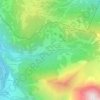 Topografische kaart Bionnassay, hoogte, reliëf