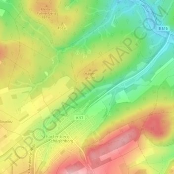 Topografische kaart Brummerhagen, hoogte, reliëf