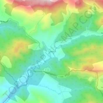 Topografische kaart La Bâtie, hoogte, reliëf