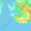 Topografische kaart Lower LaHave, hoogte, reliëf