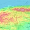 Topografische kaart Caracas, hoogte, reliëf