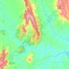 Topografische kaart Cristalândia, hoogte, reliëf