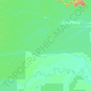 Topografische kaart Japurá, hoogte, reliëf