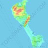 Topografische kaart Boracay Island, hoogte, reliëf