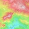 Topografische kaart Le Revest-les-Eaux, hoogte, reliëf