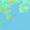 Topografische kaart 惠州大亚湾经济技术开发区, hoogte, reliëf