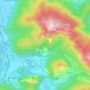 Topografische kaart Bezins-Garraux, hoogte, reliëf