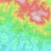 Topografische kaart Černý Důl, hoogte, reliëf