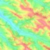 Topografische kaart Montauriol, hoogte, reliëf