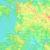 Topografische kaart Douala V, hoogte, reliëf