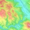 Topografische kaart Hrubá Skála, hoogte, reliëf